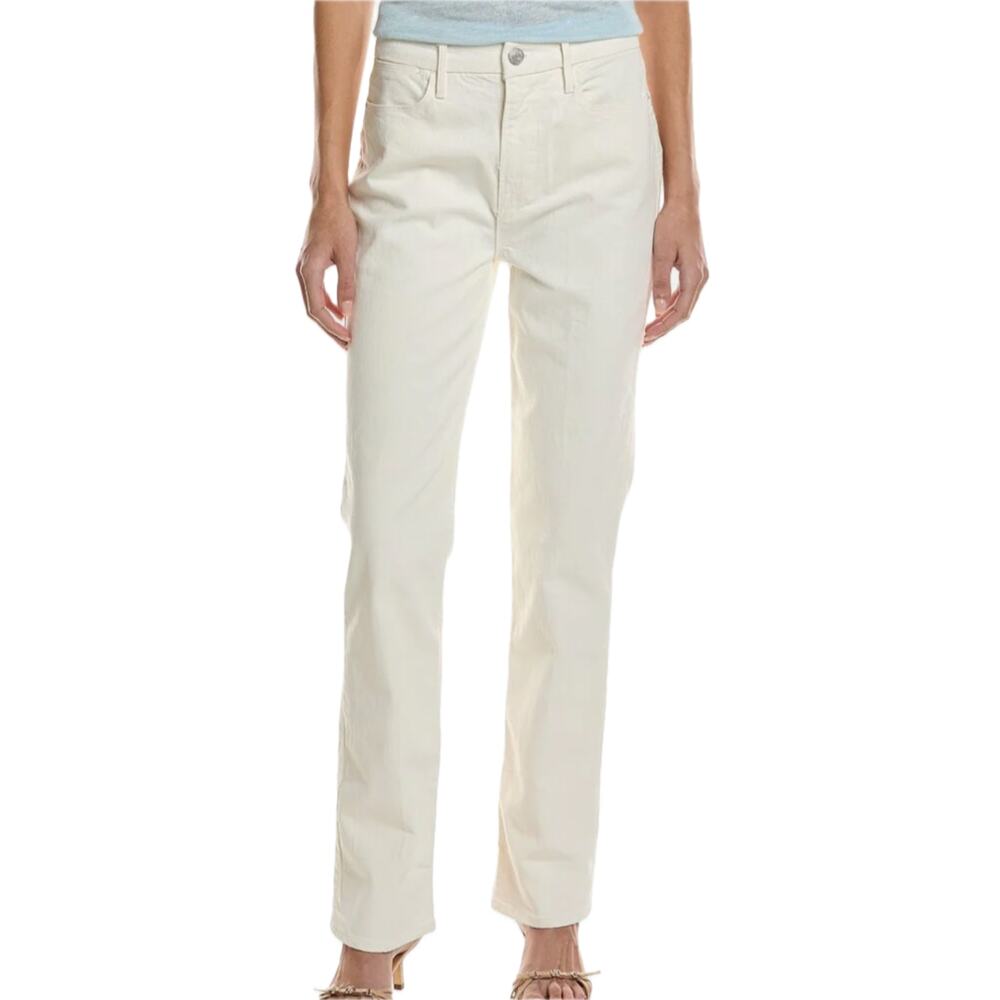 Frame Le Jane Cream Ecru Natural High Waist Straight Leg Jeans Size 26 NEW